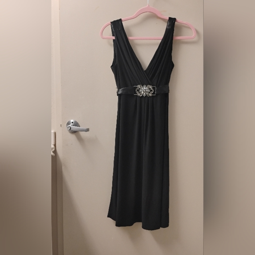 Vintage 2000s Speechless V Neck Sleeveless Rhinestone Accent Tie Dress